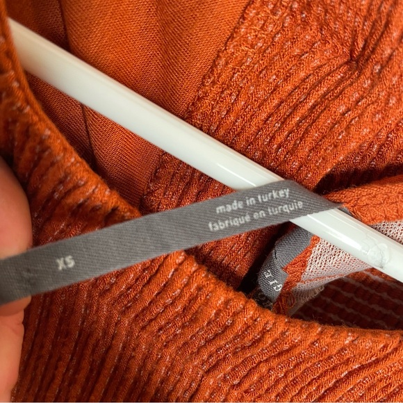 Anthropologie Montauk Textured Tank Top Button Back in Burnt Orange XS - Picture 8 of 11